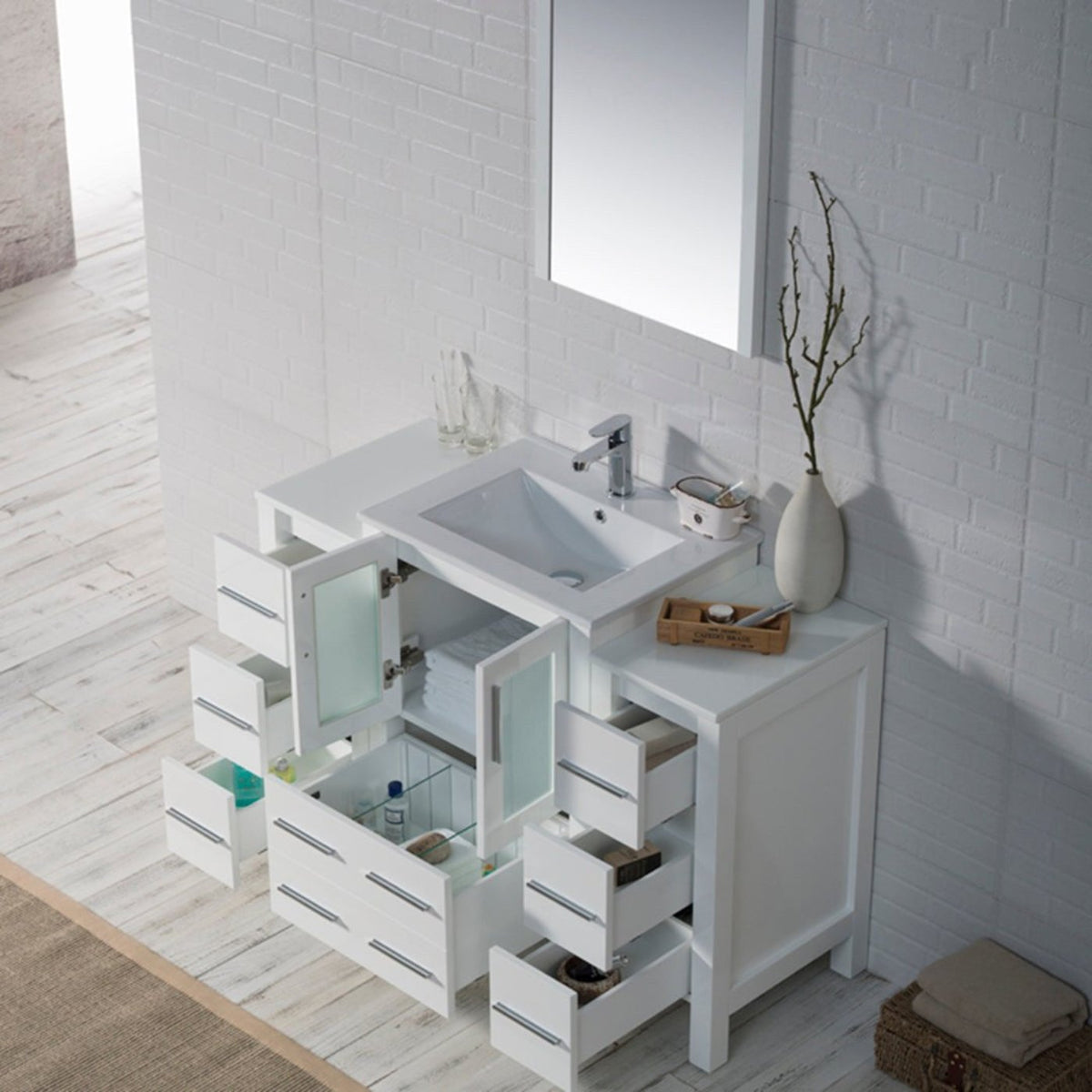 Blossom Sydney 48 Inch Bathroom Vanity with Side Cabinet - V8001 48S 01 - Backyard Provider
