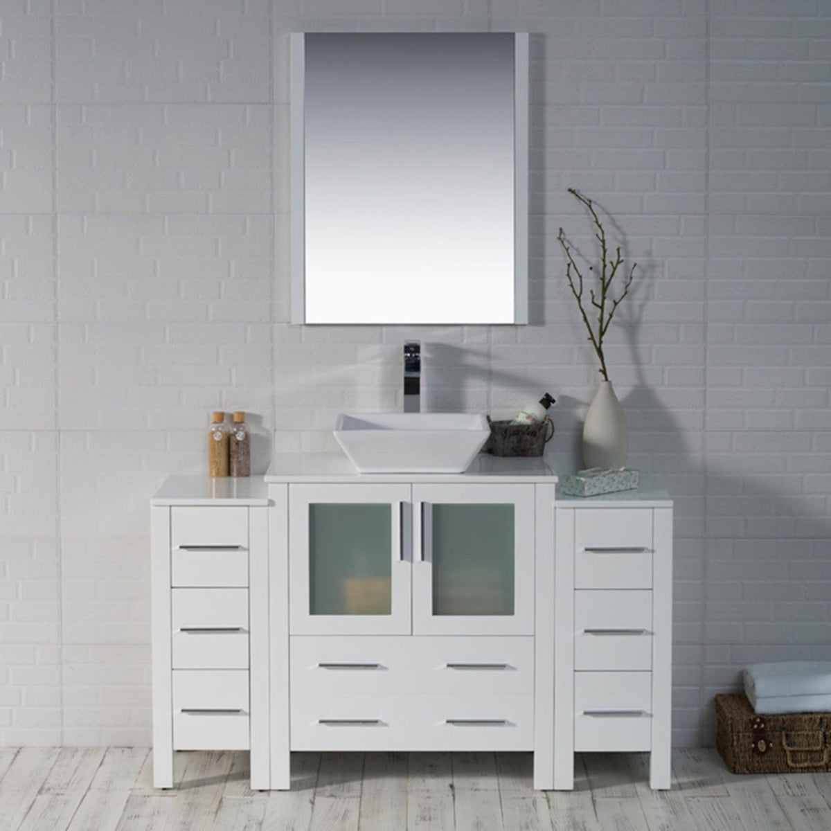 Blossom Sydney 54 Inch Bathroom Vanity with Side Cabinet - V8001 54 01 - Backyard Provider