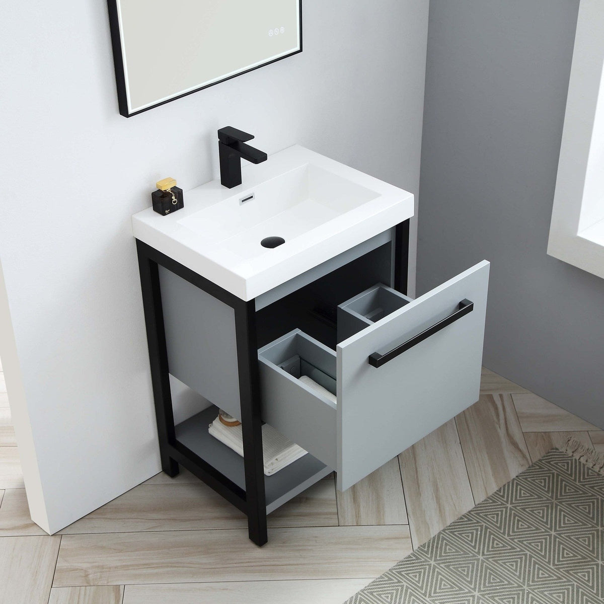 Blossom Bathroom Riga 24 Inch Bathroom Vanity - V8022 24 01 - Backyard Provider