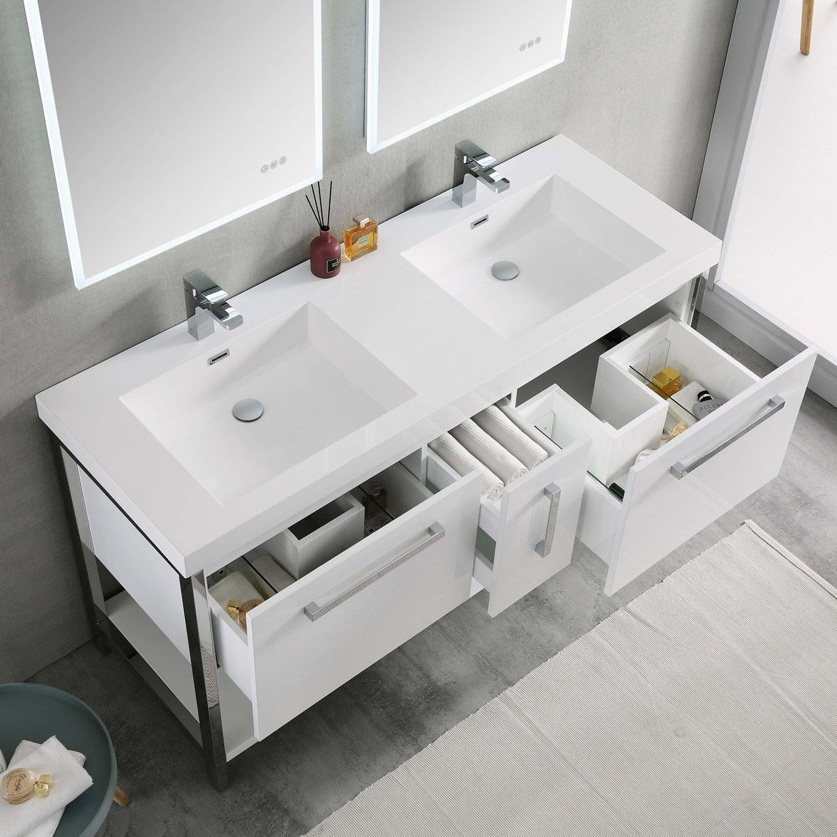 Blossom Riga 60 Inch Bathroom Vanity - V8022 60 01 - Backyard Provider
