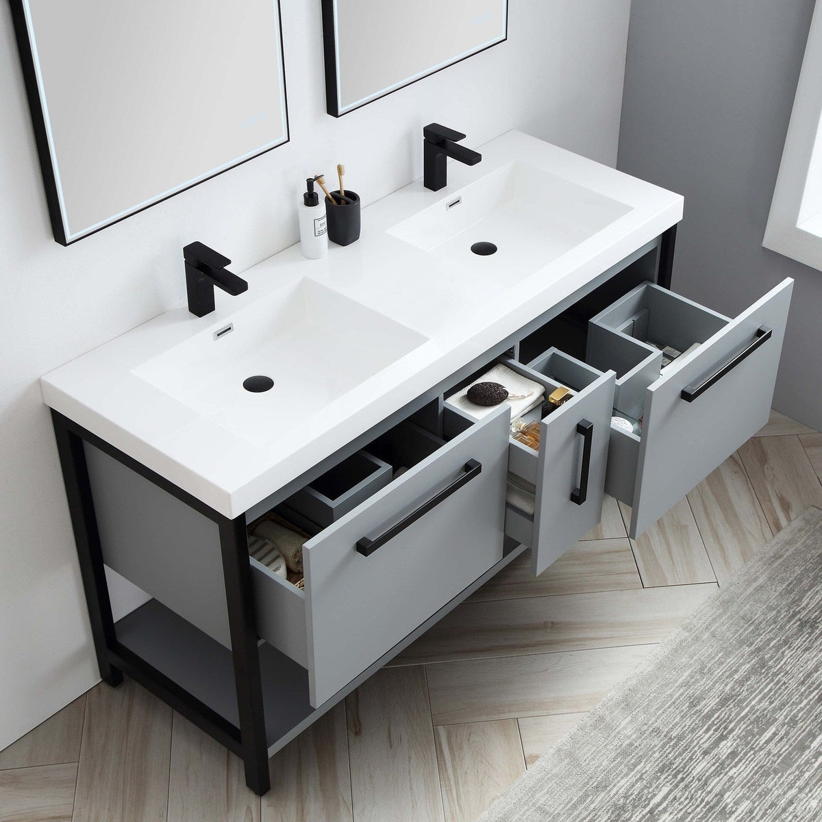 Blossom Riga 60 Inch Bathroom Vanity - V8022 60 01 - Backyard Provider