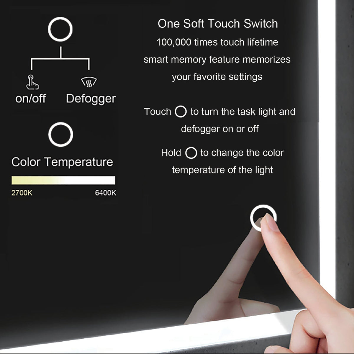 Blossom Lyra 36 x 30 Inch LED Mirror - LED M8 3630 - Backyard Provider