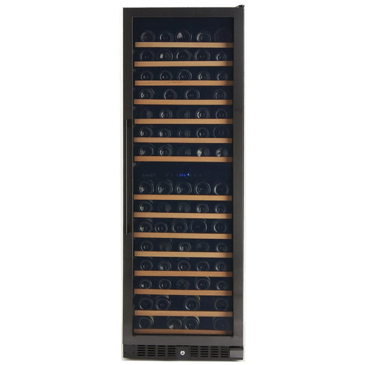 166 Bottle Black Stainless Wine Refrigerator, Dual Zone - Backyard Provider