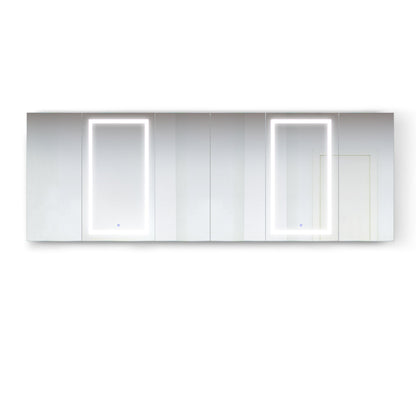 Krugg Svange 12042DLLLRRR 120″ X 42″ LED Medicine Cabinet with Dimmer & Defogger SVANGE12042DLLLRRR - Backyard Provider