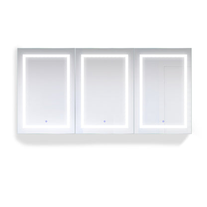 Krugg Svange 7236TLRR  72" X 36" Triple LED Medicine Cabinet with Dimmer & Defogger SVANGE7236TLRR - Backyard Provider