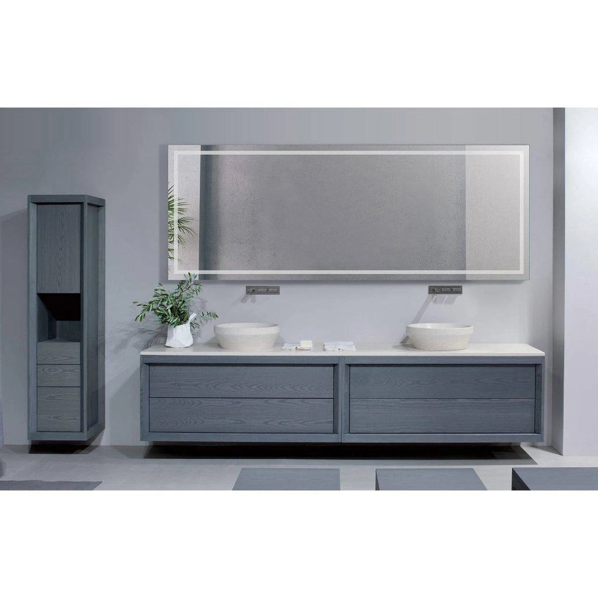 Krugg EXL 96" x 36" LED Lighted Bathroom Mirror EXL9636