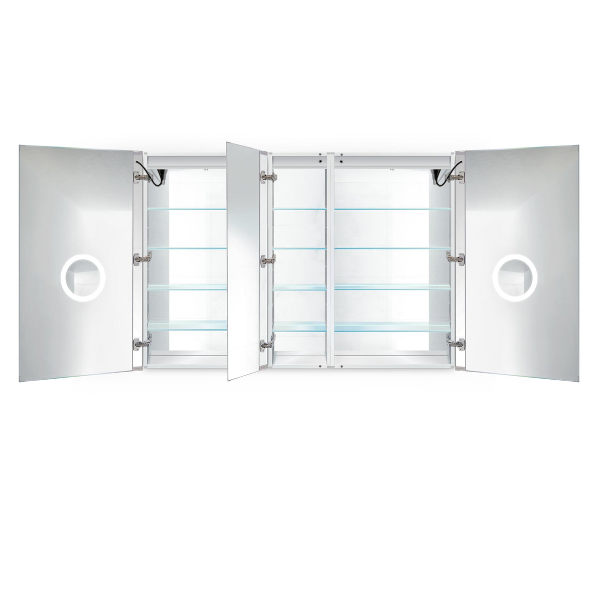 Krugg Svange 6042DLLR 60″ X 42″ Double LED Medicine Cabinet with Dimmer & Defogger SVANGE6042DLLR
