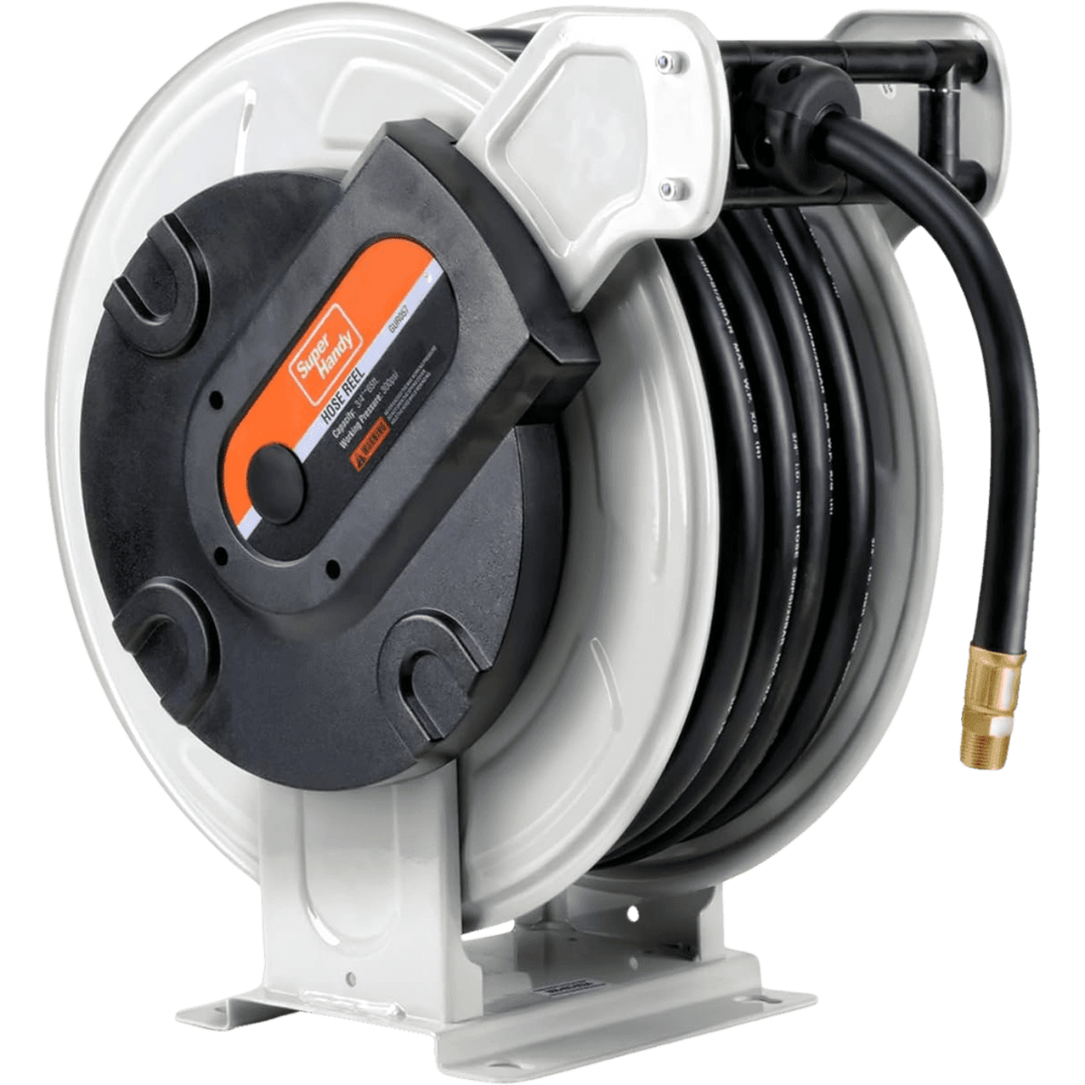 Super Handy GUR057 Dual Arm Retractable Fuel Hose Reel 3/4" x 65', 3/4" NPT Connections New