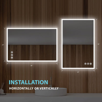 Blossom Beta 24″x36″ LED Mirror with Frosted Sides - LED M2 2436 - Backyard Provider