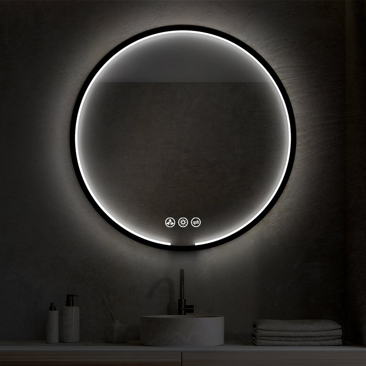 Blossom Oskar 32 Inch Round LED Mirror - LED M7 R32 MB - Backyard Provider