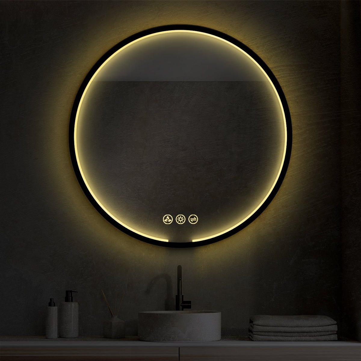 Blossom Oskar 32 Inch Round LED Mirror - LED M7 R32 MB - Backyard Provider