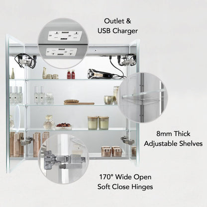 Blossom Asta – 30 Inches LED Medicine Cabinet - MCL2 3032 - Backyard Provider