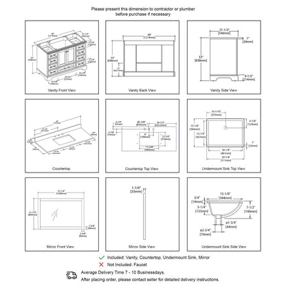 Blossom Copenhagen 48″ Bathroom Vanity - V8027 48 01 - Backyard Provider