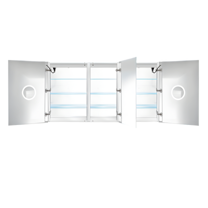 Krugg Svange 6036DLRR 60" X 36" Double LED Medicine Cabinet with Dimmer & Defogger SVANGE6036DLRR
