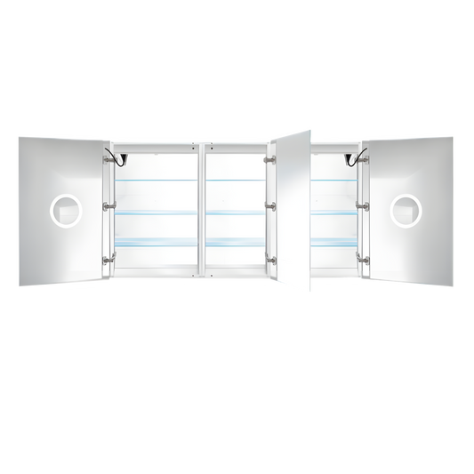 Krugg Svange 6036DLRR 60" X 36" Double LED Medicine Cabinet with Dimmer & Defogger SVANGE6036DLRR