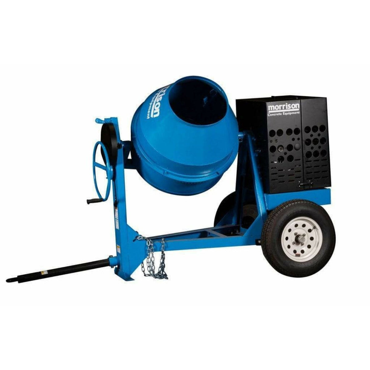 Bartell Morrison Gas Powered Concrete Mixer, Cement, 7.5cu.Ft., Gx160 With Pintle Hitch Steel Drum - MC75SH160