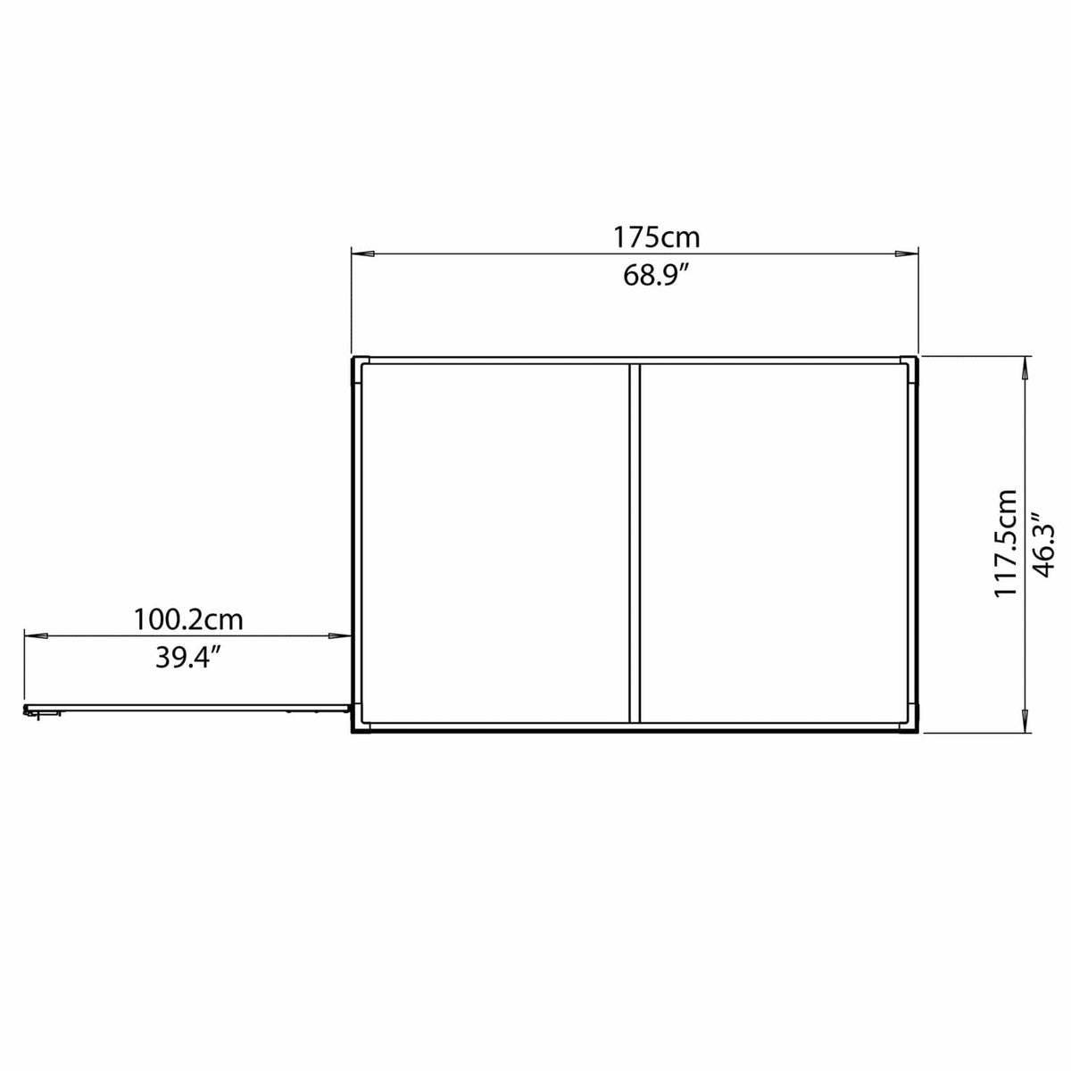 Palram Canopia | SkyLight 4' x 6' Lean-To Storage Shed Gray - HG9600T