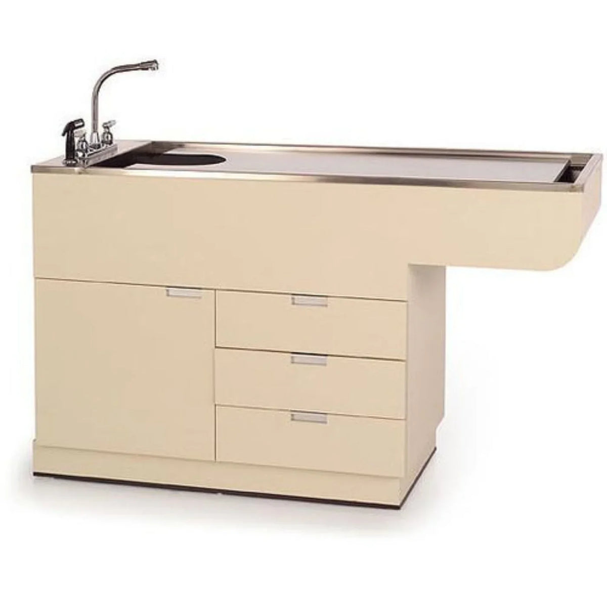 PETLIFT Veterinary Wet Table Stainless Steel Top & Storage Multi Purpose Single Level - PL-TWC-750-48
