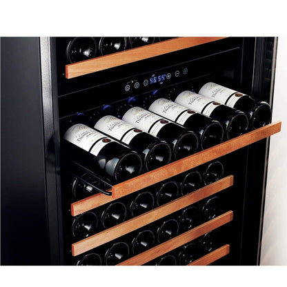Smith and Hanks 166 Bottle Dual Zone Wine Cooler, Stainless Steel Door Trim - RW428DR