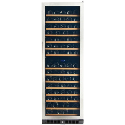 166 Bottle Premium Dual Zone Stainless Steel Wine Refrigerator