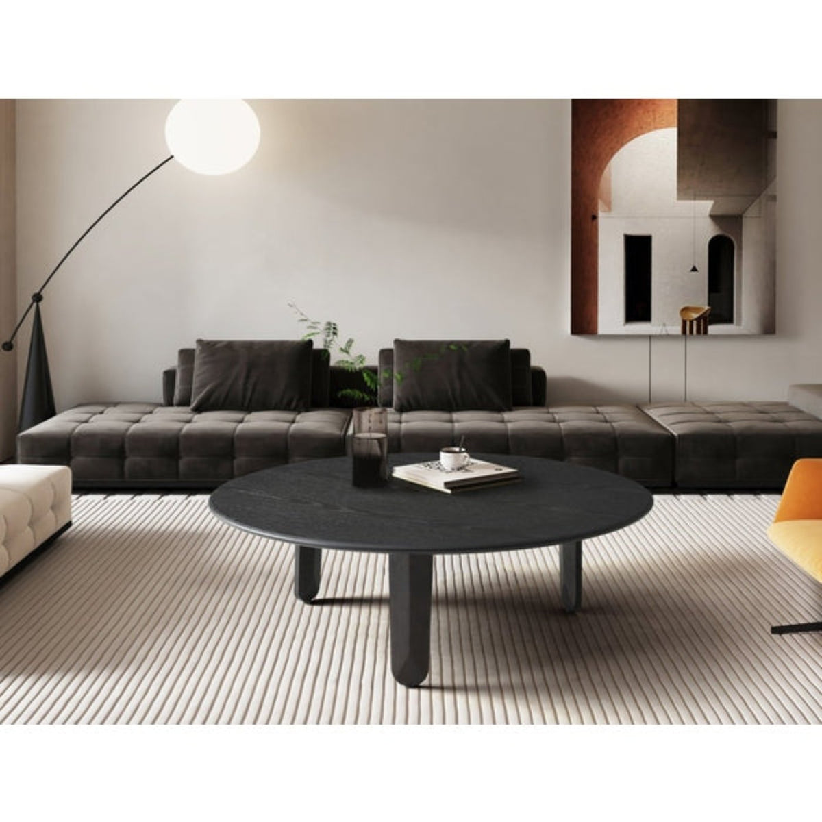 Whiteline Modern Living Luna Coffee Table in Dark Grey Color - CT1898