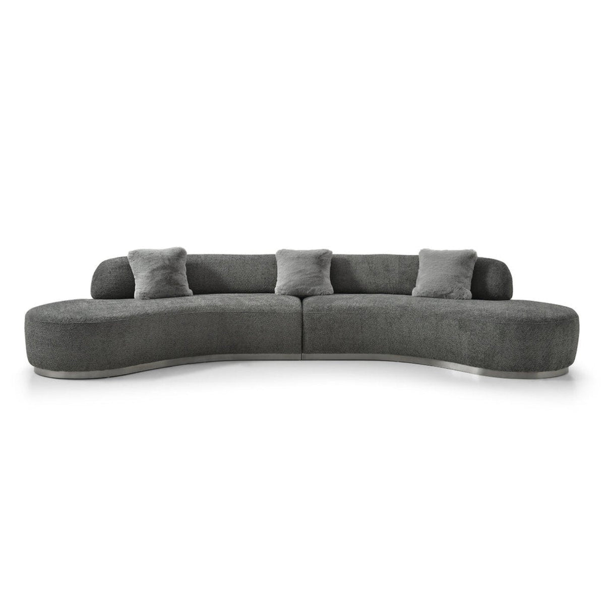 Whiteline Modern Living Perla Curved Sofa - SO2009F-WHT