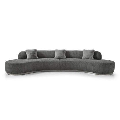 Whiteline Modern Living Perla Curved Sofa - SO2009F-WHT
