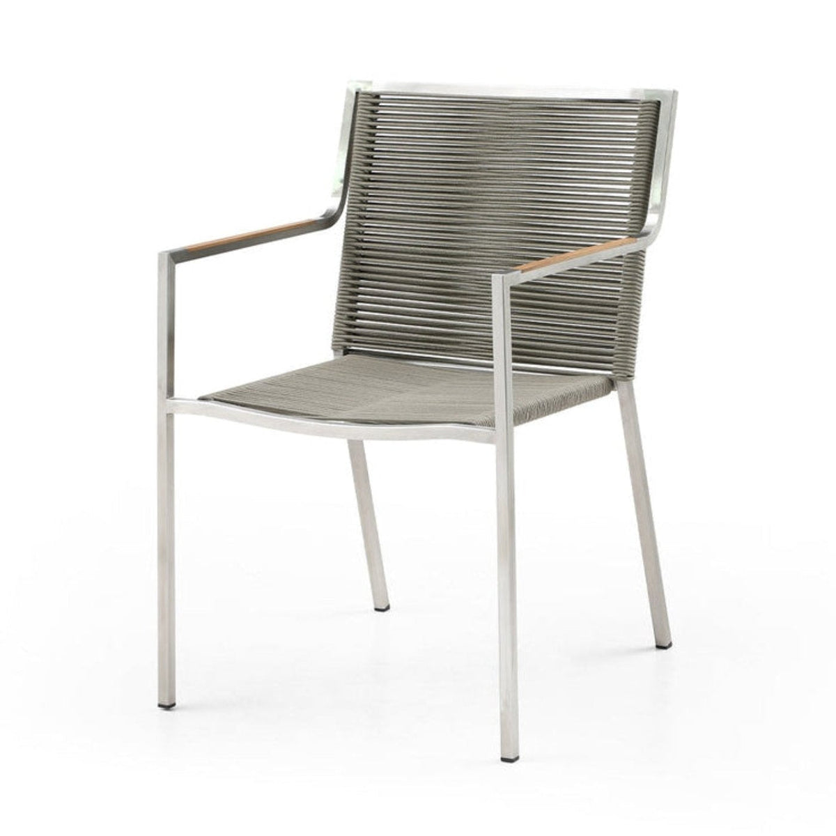 Whiteline Modern Living Rhea Outdoor Dining Armchair - DAC1834-LBRN